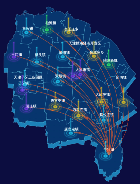 02 echarts天津市静海区地图仿3d效果