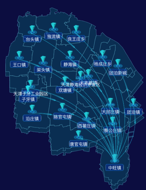 03 echarts天津市静海区地图仿3d效果