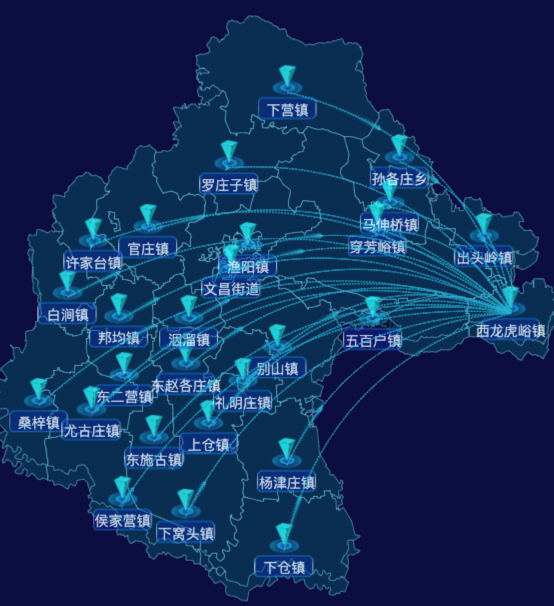 03 echarts天津市蓟州区地图仿3d效果