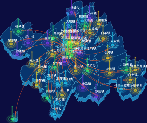 02 echarts重庆市万州区地图仿3d效果