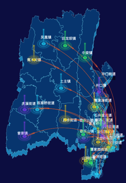 02 echarts重庆市沙坪坝区地图仿3d效果