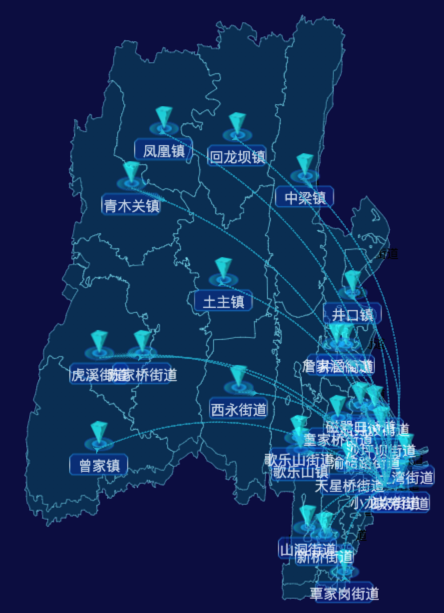 03 echarts重庆市沙坪坝区地图仿3d效果