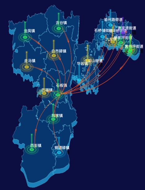 02 echarts重庆市九龙坡区地图仿3d效果