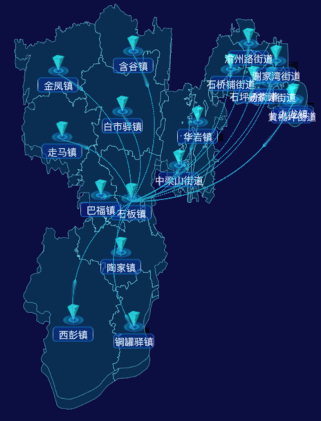 03 echarts重庆市九龙坡区地图仿3d效果
