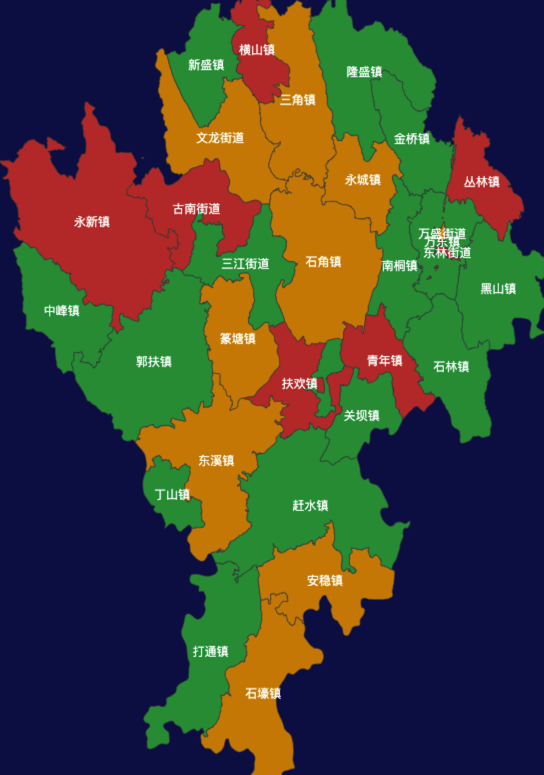 綦江区geoJson地图渲染实例