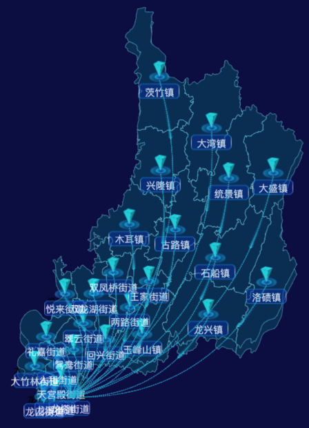 03 echarts重庆市渝北区地图仿3d效果