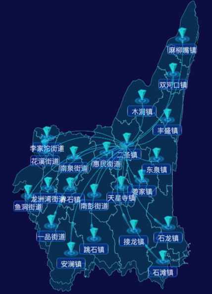 03 echarts重庆市巴南区地图仿3d效果