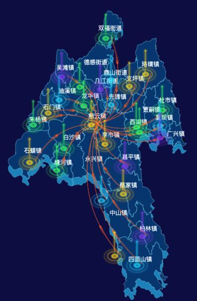 02 echarts重庆市江津区地图仿3d效果