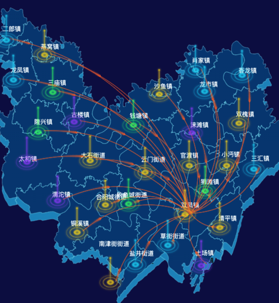 02 echarts重庆市合川区地图仿3d效果