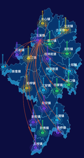02 echarts重庆市潼南区地图仿3d效果