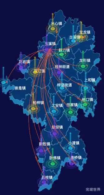 02 echarts重庆市潼南区地图仿3d效果