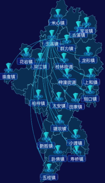 03 echarts重庆市潼南区地图仿3d效果