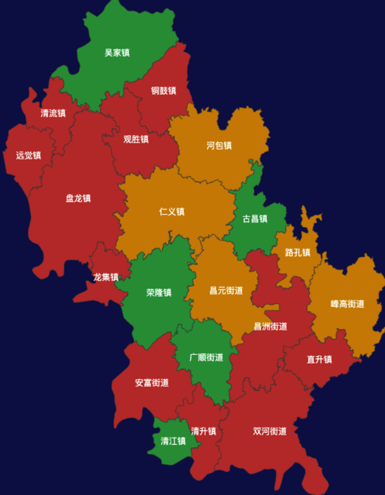 荣昌区geoJson地图渲染实例