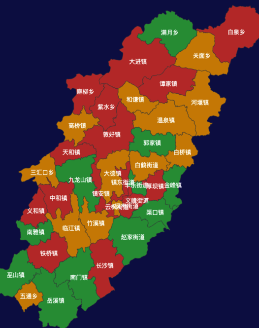 开州区geoJson地图渲染实例