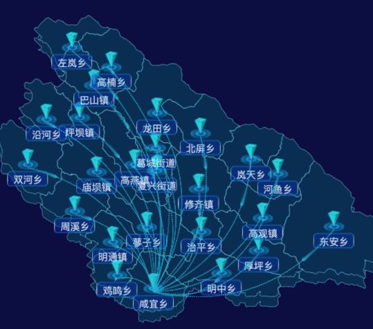 03 echarts重庆市城口县地图仿3d效果