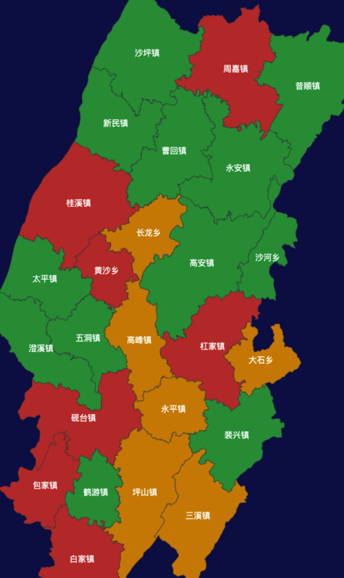 垫江县geoJson地图渲染实例