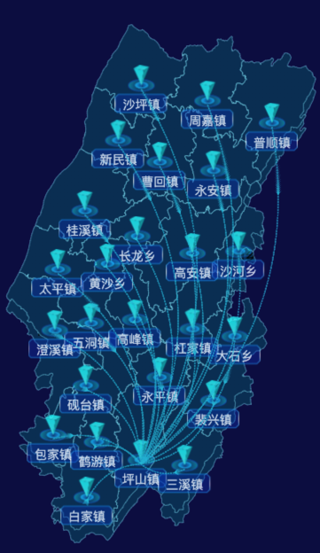 03 echarts重庆市垫江县地图仿3d效果