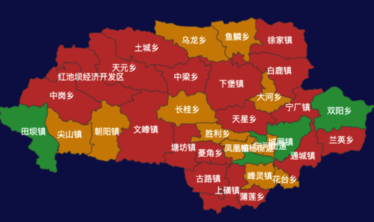 巫山县geoJson地图渲染实例