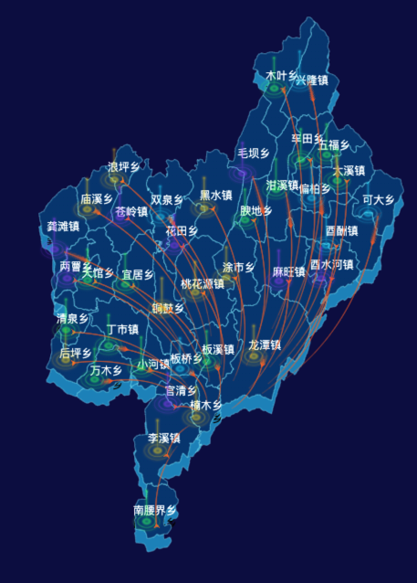 02 echarts重庆市酉阳土家族苗族自治县地图仿3d效果