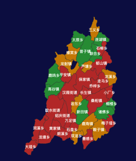 彭水苗族土家族自治县geoJson地图渲染实例