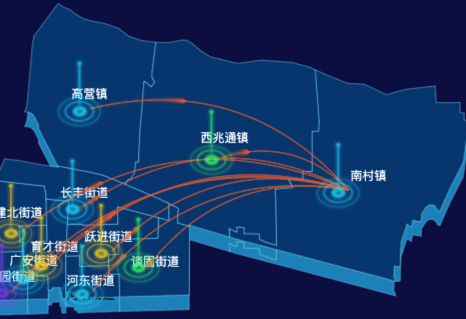 02 echarts石家庄市长安区地图仿3d效果