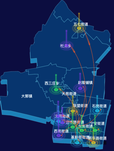 02 echarts石家庄市新华区地图仿3d效果