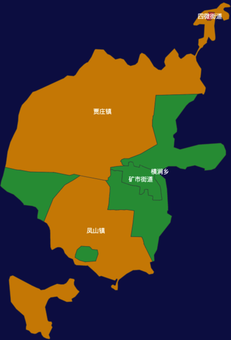 echarts石家庄市井陉矿区地图渲染效果实例