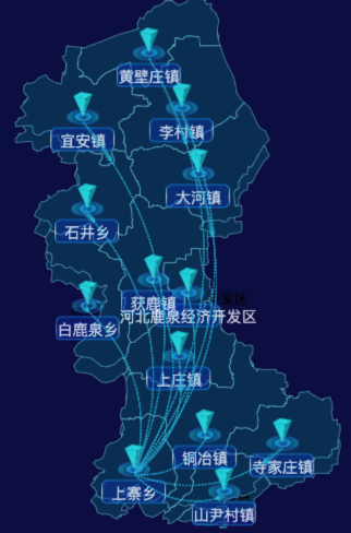 03 echarts石家庄市鹿泉区地图飞线图