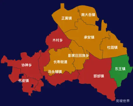 echarts石家庄市新乐市地图渲染效果实例