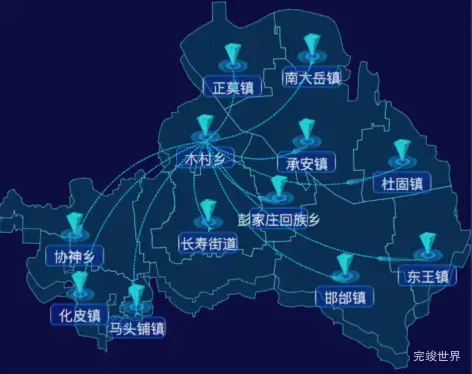 03 echarts石家庄市新乐市地图飞线图