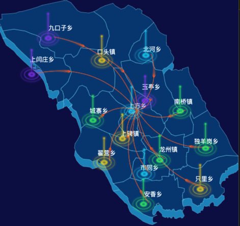 02 echarts石家庄市行唐县地图仿3d效果