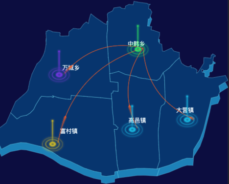 02 echarts石家庄市高邑县地图仿3d效果