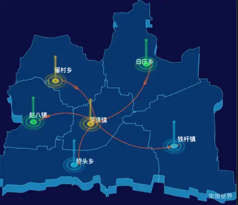 02 echarts石家庄市深泽县地图仿3d效果