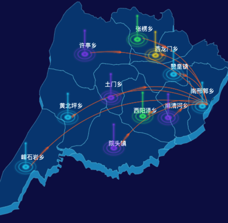 02 echarts石家庄市赞皇县地图仿3d效果