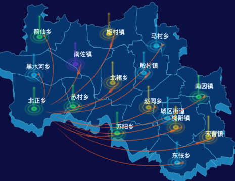 02 echarts石家庄市元氏县地图仿3d效果