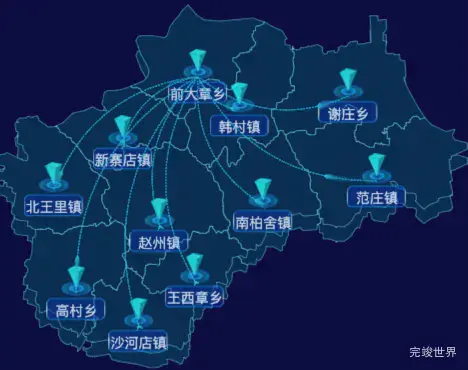 03 echarts石家庄市赵县地图飞线图