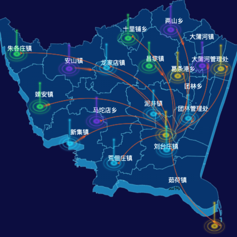 02 echarts秦皇岛市昌黎县地图仿3d效果