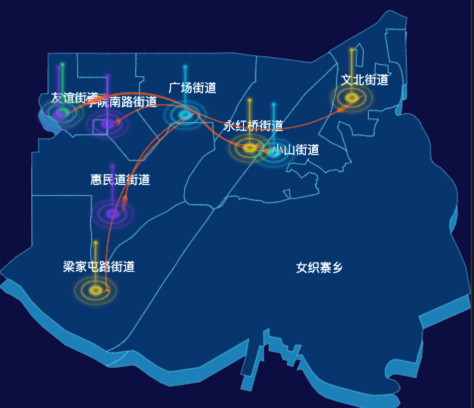 02 echarts唐山市路南区地图仿3d效果