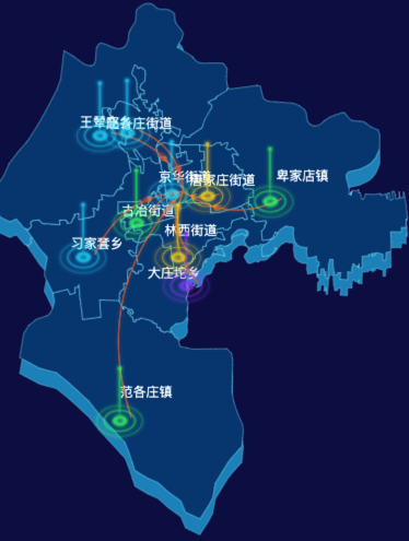 02 echarts唐山市古冶区地图仿3d效果