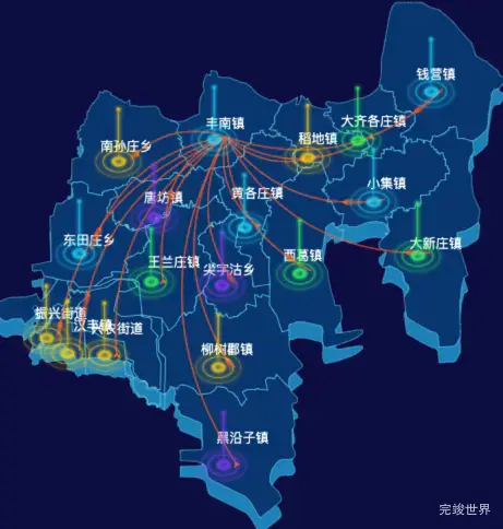 02 echarts唐山市丰南区地图仿3d效果