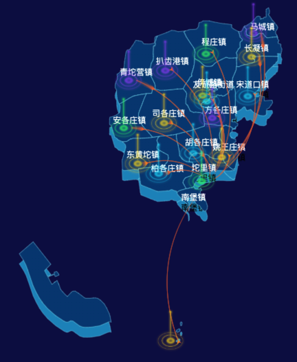 02 echarts唐山市滦南县地图仿3d效果