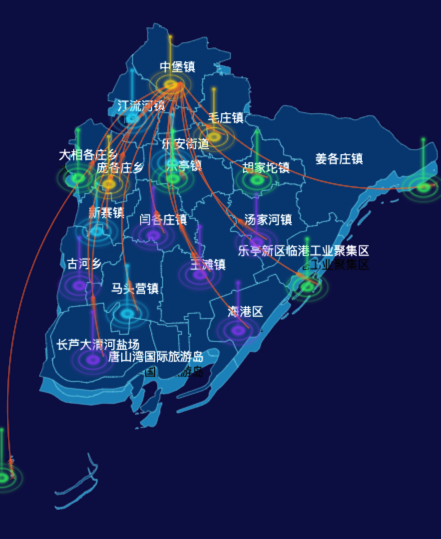 02 echarts唐山市乐亭县地图仿3d效果