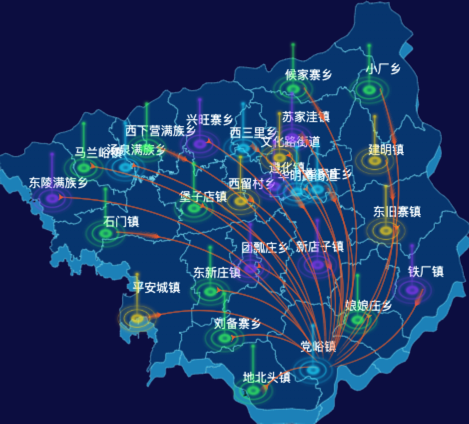 02 echarts唐山市遵化市地图仿3d效果
