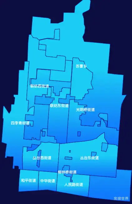 echarts颜色渐变地图