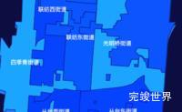 echarts邯郸市丛台区地图visualMap控制地图颜色效果实例