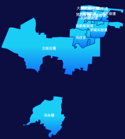 echarts颜色渐变地图