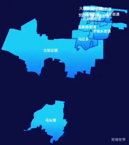 echarts颜色渐变地图