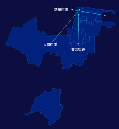 echarts邯郸市邯山区地图定义颜色实例