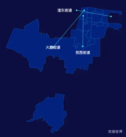 echarts邯郸市邯山区地图定义颜色实例