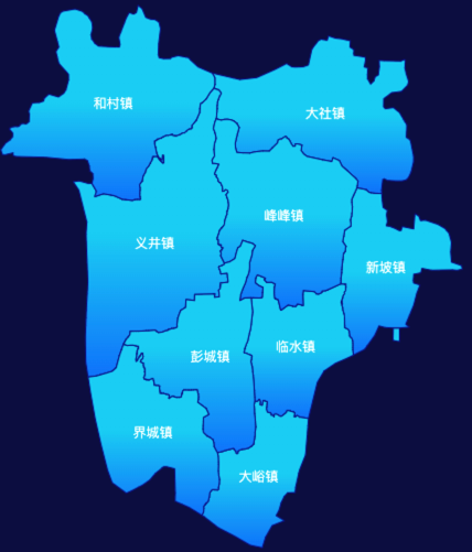 echarts颜色渐变地图